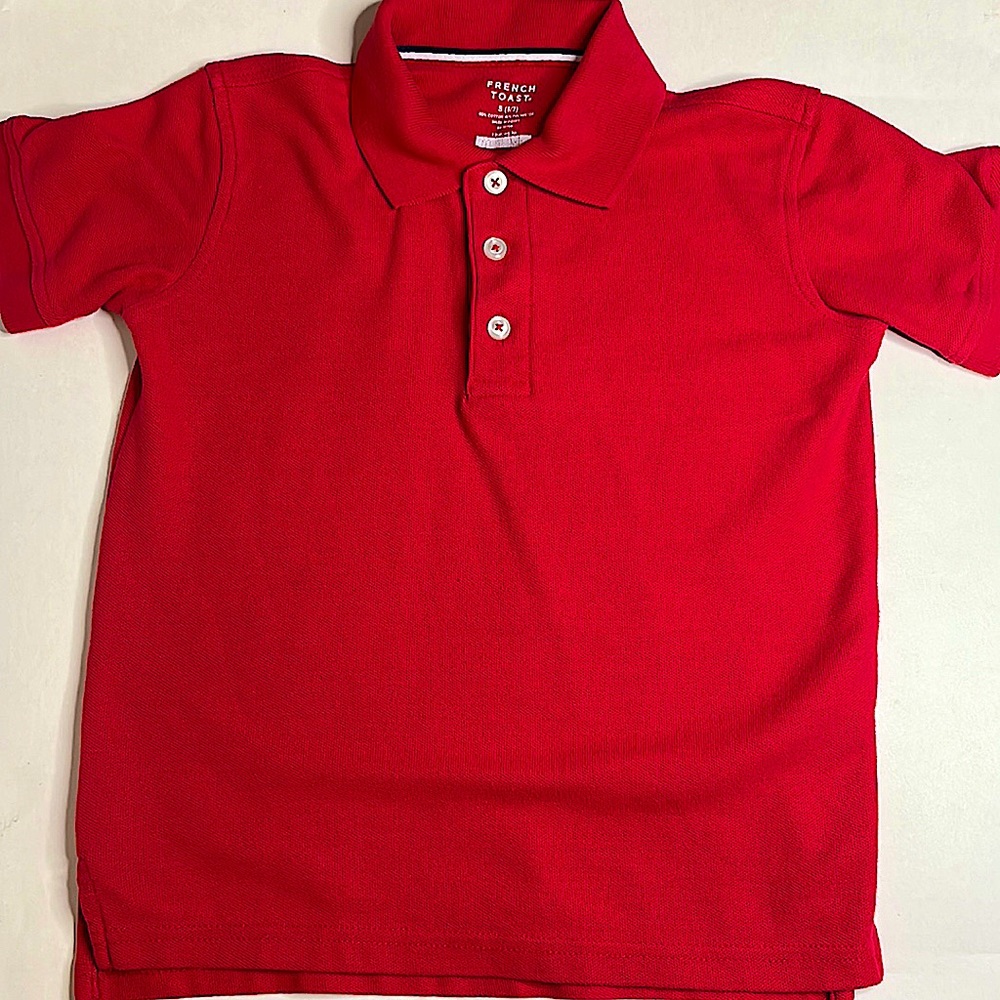 6-7 girls red French Toast polo